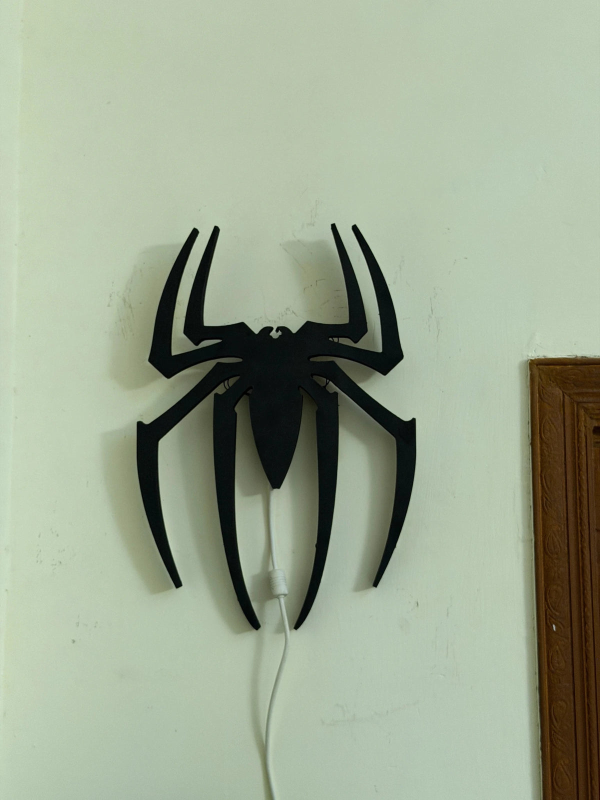 Black Spider Logo LED Light Up Wall Decoration - MINDSTONE