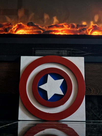MARVEL 3D FRAME IN WOODEN ART (IRON - MAN , CAPTAN AMERICA , SPIDER - MAN 30% OFF) - MINDSTONE