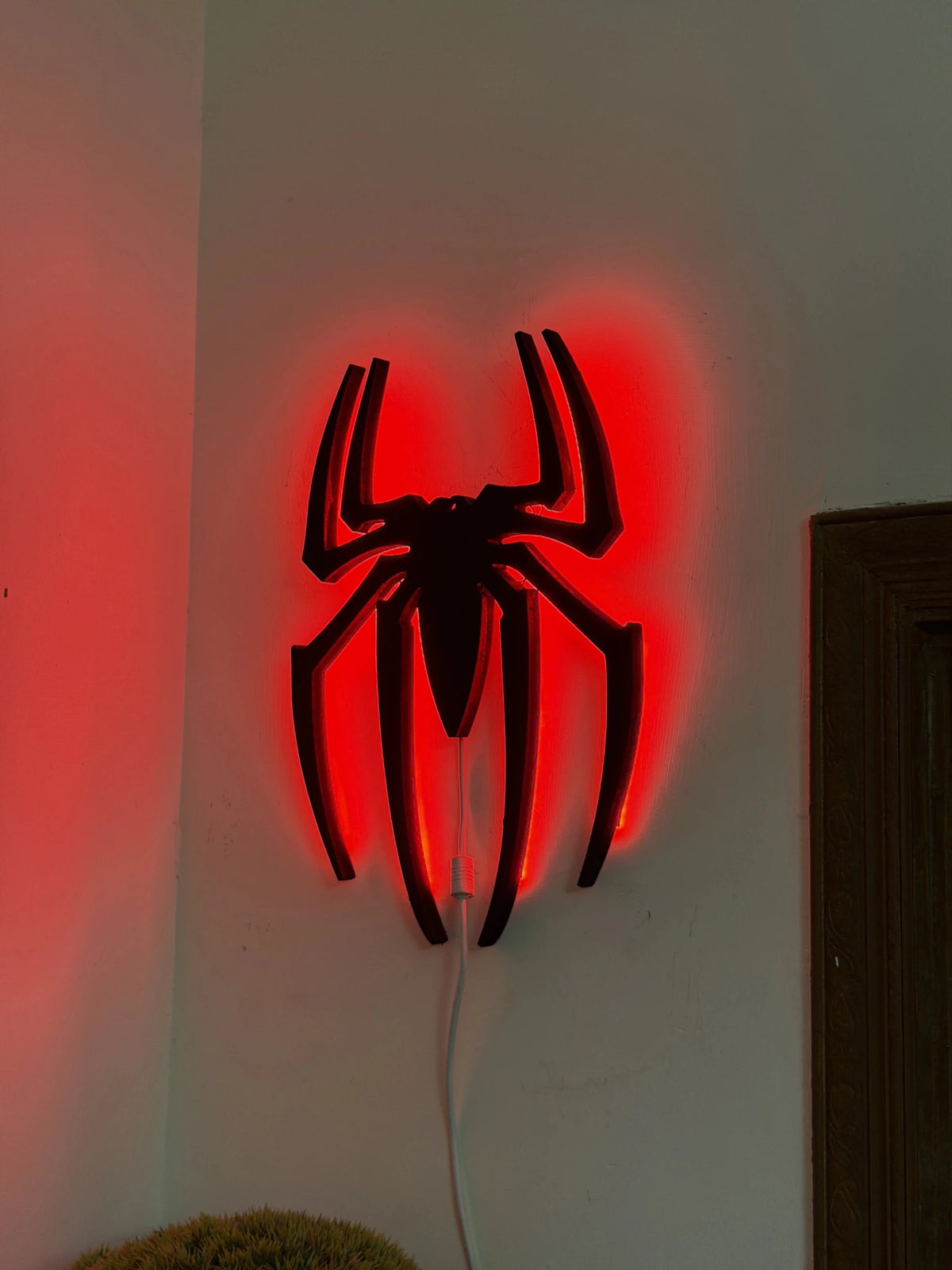 Black Spider Logo LED Light Up Wall Decoration - MINDSTONE