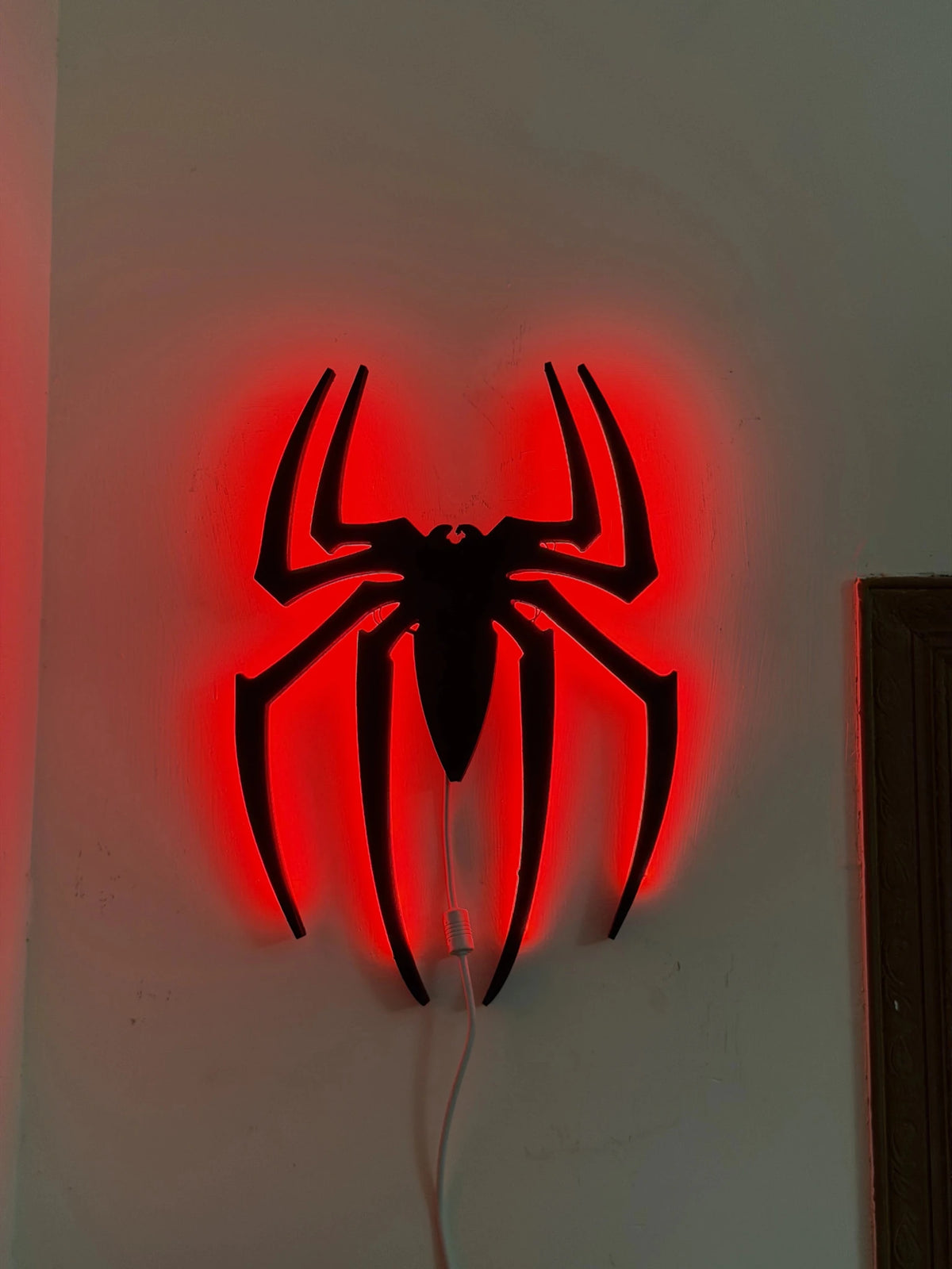 Black Spider Logo LED Light Up Wall Decoration - MINDSTONE