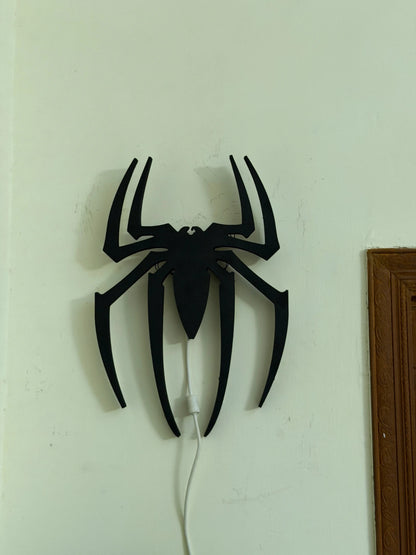 Black Spider Logo LED Light Up Wall Decoration - MINDSTONE