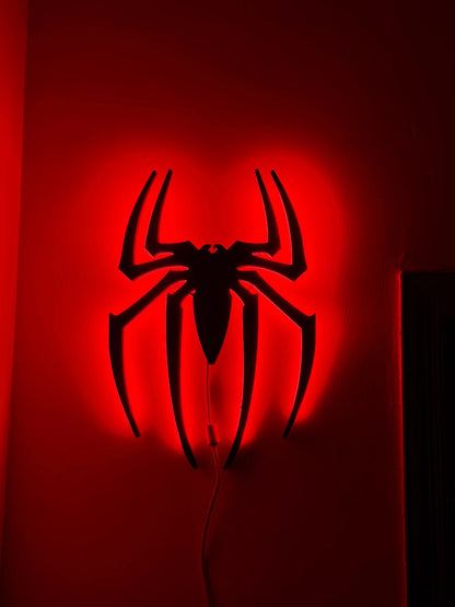 Black Spider Logo LED Light Up Wall Decoration - MINDSTONE
