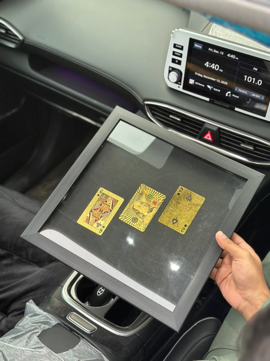Gold Cards 3D Stacked Frame - USD (30 % OFF) - MINDSTONE