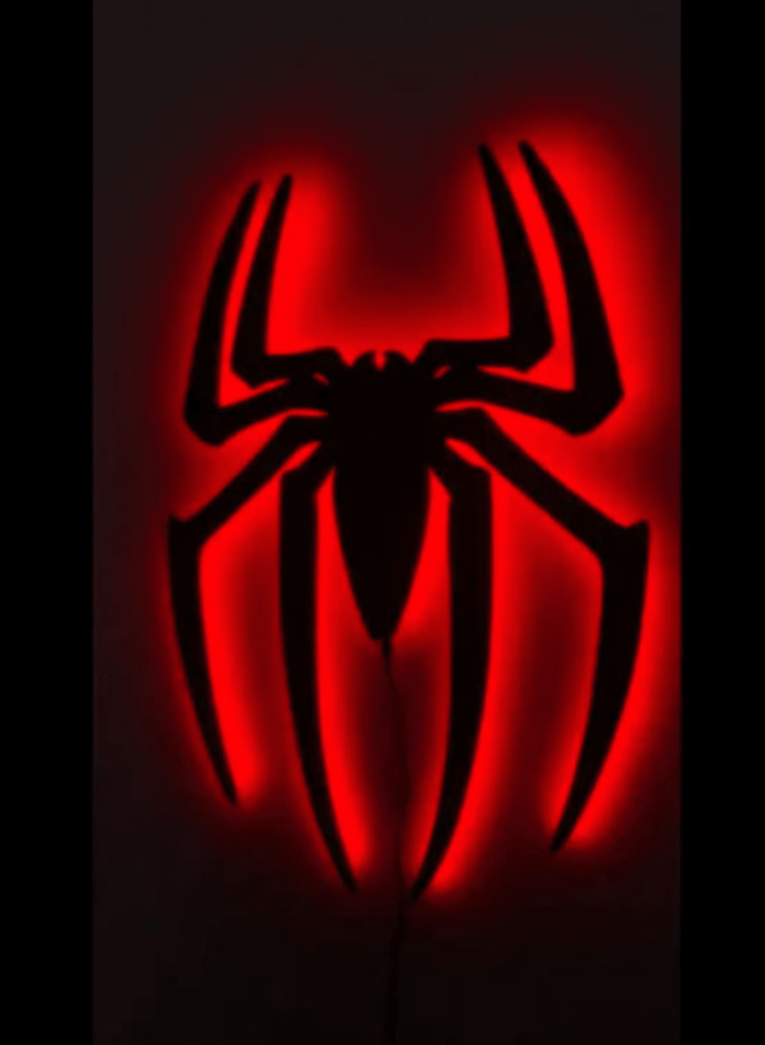Black Spider Logo LED Light Up Wall Decoration - MINDSTONE