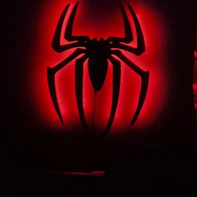 Black Spider Logo LED Light Up Wall Decoration - MINDSTONE