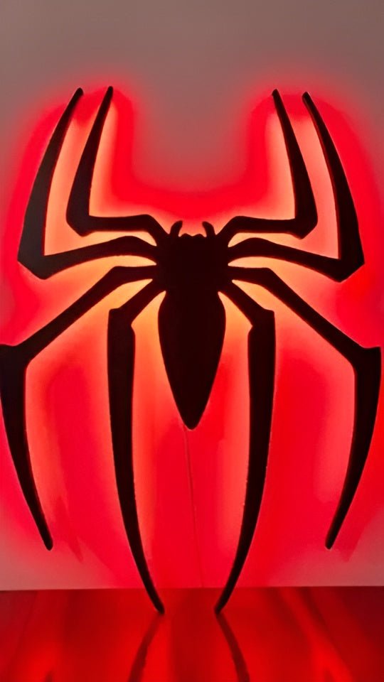 Black Spider Logo LED Light Up Wall Decoration - MINDSTONE